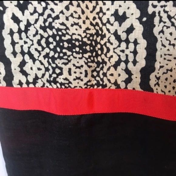 LOFT Linen Drop Waist Dress Animal Print - Picture 6 of 8